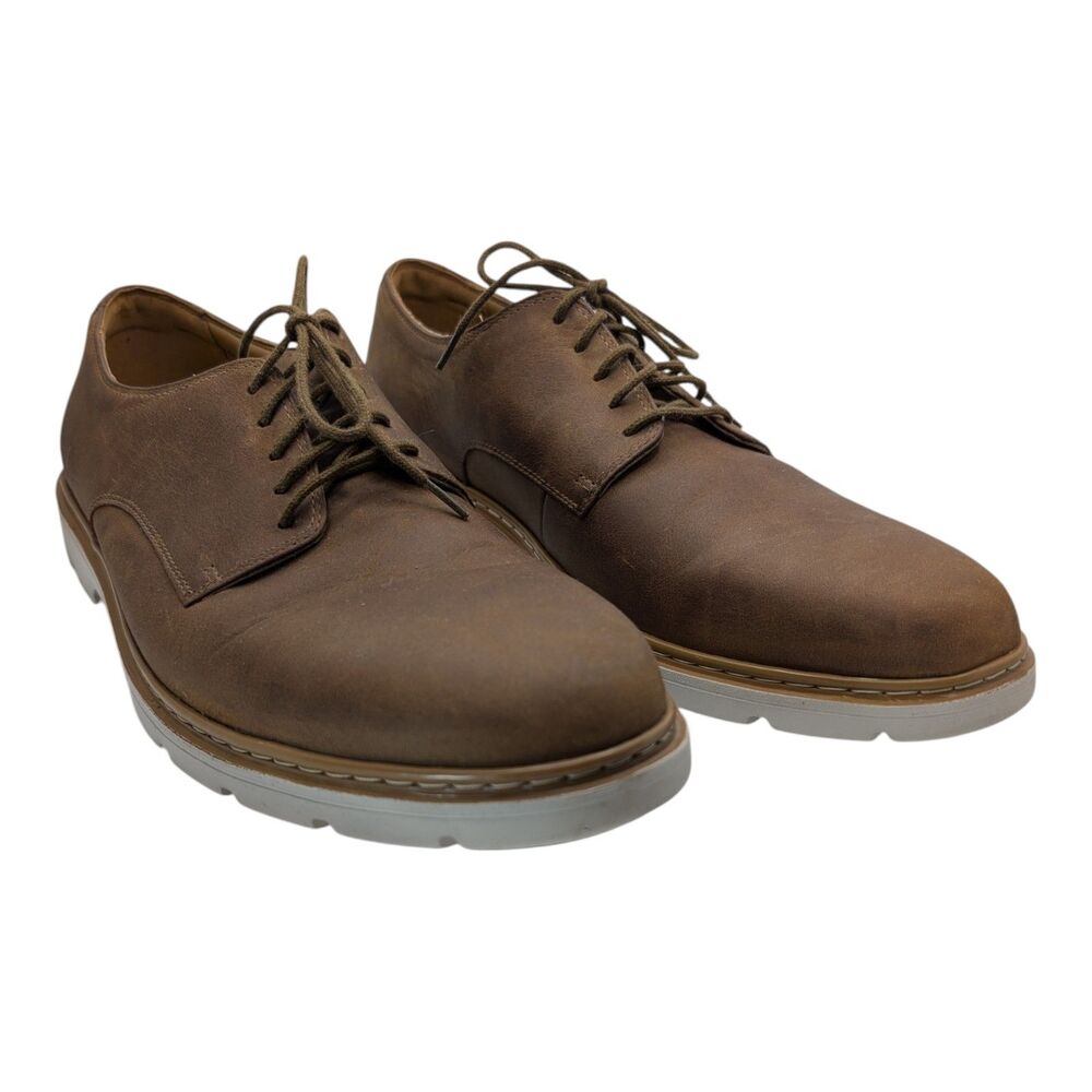 Bostonian Commonwealth Men’s Size 11.5 Brown Faux Leather Oxford Lace Up Shoes